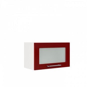 Бруклин ШВГС 600 Шкаф верхний горизонтальный со стеклом (Бетон белый/корпус Венге) в Раисино - raisino.mebel54.com | фото