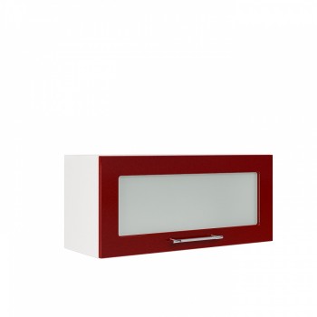 Бруклин ШВГС 800 Шкаф верхний горизонтальный со стеклом (Бетон белый/корпус Белый) в Раисино - raisino.mebel54.com | фото