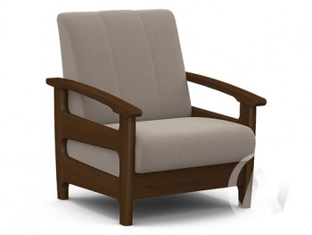Кресло для отдыха Омега (орех лак/CATANIA COCOA) в Раисино - raisino.mebel54.com | фото