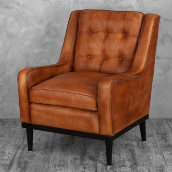 Кресло кожаное Элегант (Бордовый) в Раисино - raisino.mebel54.com | фото