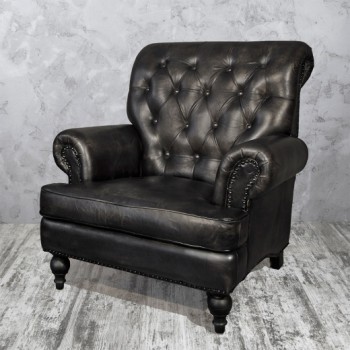 Кресло кожаное Лофт Аристократ в Раисино - raisino.mebel54.com | фото