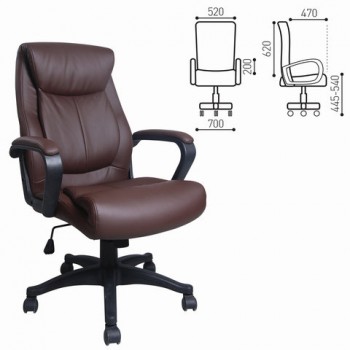 Кресло офисное BRABIX Enter EX-511 (коричневый) в Раисино - raisino.mebel54.com | фото