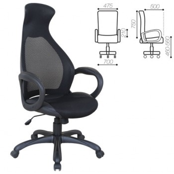 Кресло офисное BRABIX Genesis EX-517 (черное) в Раисино - raisino.mebel54.com | фото