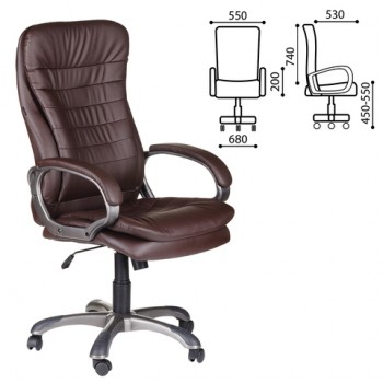 Кресло офисное BRABIX Omega EX-589 (коричневое) в Раисино - raisino.mebel54.com | фото