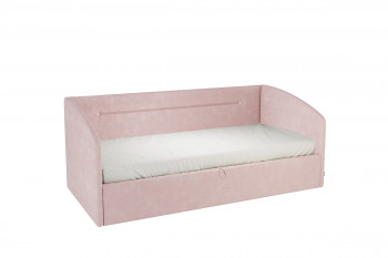Кровать 0.9 Альба Софа (Нежно-розовый велюр) в Раисино - raisino.mebel54.com | фото