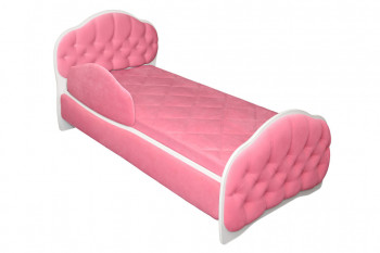 Кровать 160 Гармония 89 Розовый (мягкий бортик) в Раисино - raisino.mebel54.com | фото