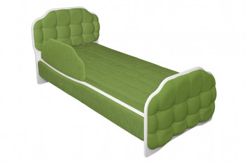 Кровать 170 Атлет 76 Зелёный (мягкий бортик) в Раисино - raisino.mebel54.com | фото