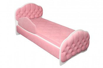 Кровать 170 Гармония 36 Светло-розовый (мягкий бортик) в Раисино - raisino.mebel54.com | фото