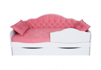 Кровать 190 серии Иллюзия Лайт 1 ящик 89 Розовый (подушки) в Раисино - raisino.mebel54.com | фото