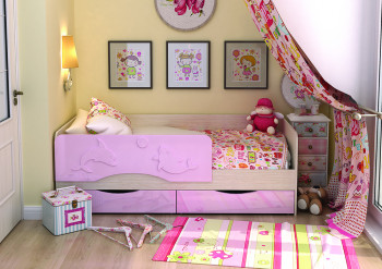 Кровать Алиса КР-812 1,6 Белфорд/Розовый металлик в Раисино - raisino.mebel54.com | фото