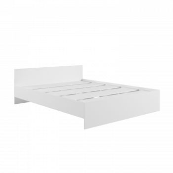 Кровать без ящ. М1400 Мадера Белый в Раисино - raisino.mebel54.com | фото