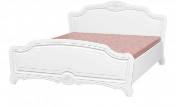 Кровать двойная 1400х2000 (комплект) Лотос (Белый/Белый Глянец) в Раисино - raisino.mebel54.com | фото