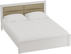 Кровать Элана 1400 с основанием Бодега белая в Раисино - raisino.mebel54.com | фото