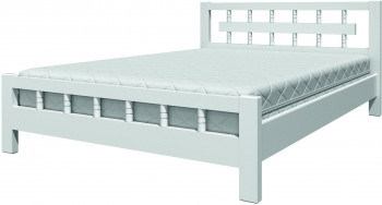 Кровать Натали-5 из массива сосны 1200*2000 Белый античный в Раисино - raisino.mebel54.com | фото
