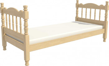 Кровать одинарная Аленка из массива сосны 800*1890 Сосна в Раисино - raisino.mebel54.com | фото