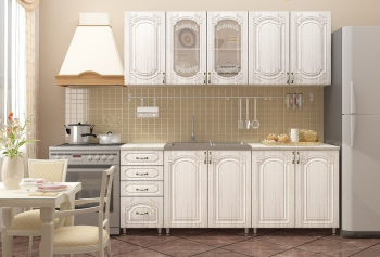 Кухонный гарнитур Лиза-1 (2,0м) (Белый/Сандал) в Раисино - raisino.mebel54.com | фото