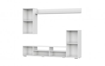 Мебель для гостиной МГС 4 (Белый/Белый глянец) в Раисино - raisino.mebel54.com | фото