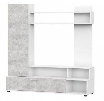 Мебель для гостиной "МГС 9" Белый / Цемент светлый в Раисино - raisino.mebel54.com | фото