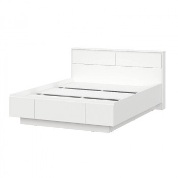 Модульная система "Одри" Кровать двойная (1,6х2,0) серия 3 Белый в Раисино - raisino.mebel54.com | фото