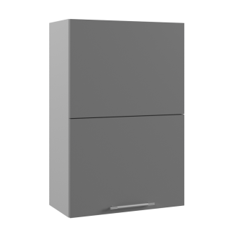 Ройс ПГПМ 600 Шкаф верхний Blum Aventos HF (Графит софт/корпус Серый) в Раисино - raisino.mebel54.com | фото