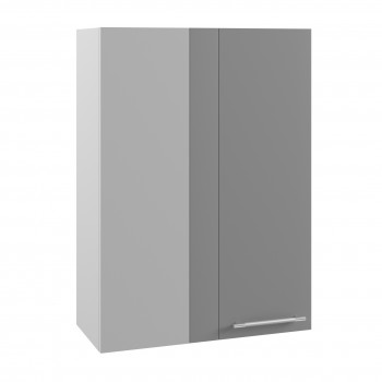 Ройс ВПУ 650 Шкаф верхний угловой высокий (Графит софт/корпус Серый) в Раисино - raisino.mebel54.com | фото