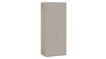 Шкаф для одежды с 2 глухими дверями «Эмбер» Баттл Рок/Серый глянец в Раисино - raisino.mebel54.com | фото