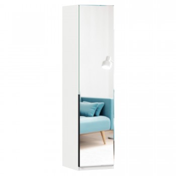 Норд ЛД 677.060.000.007 Шкаф одностворчатый с зеркалом (Белый) в Раисино - raisino.mebel54.com | фото