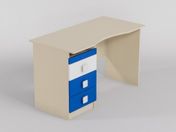 Стол (столешница с выемкой) Скай люкс (Синий/Белый/корпус Клен) в Раисино - raisino.mebel54.com | фото