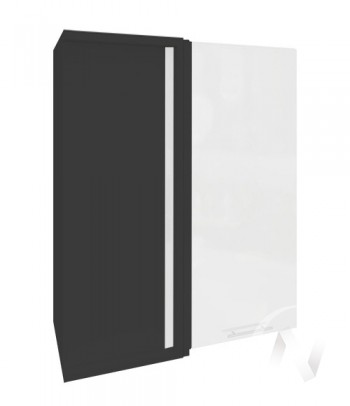 Угловой шкаф Валерия-М ШВУ 699 (Белый металлик/Венге/верхний/высокий) в Раисино - raisino.mebel54.com | фото