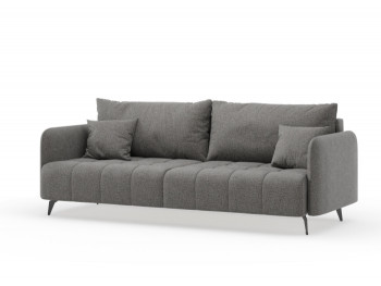 Валериан диван трёхместный прямой Стальной, ткань RICO FLEX 9292 в Раисино - raisino.mebel54.com | фото